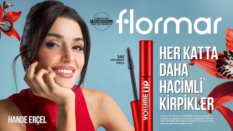 Türkiye'nin 1 Numaralı Makyaj Markası Flormar'ın Yeni Global Marka Yüzü “Hande Erçel” ile ilk lansmanı: “Volume Up Mascara”